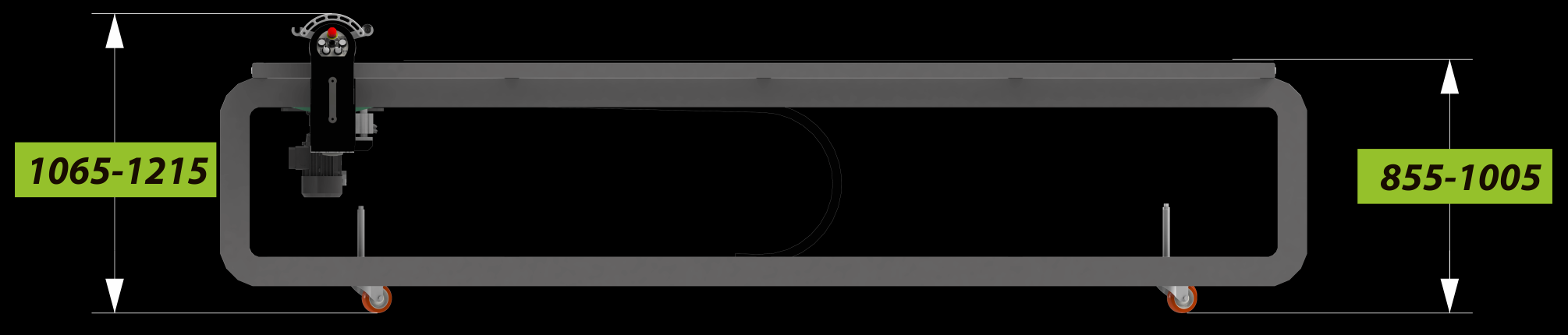 Lamidesk easy dimensions side view